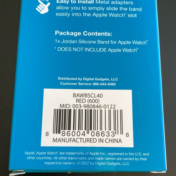 Jordan Silicone Band for Apple Watch RED NEW by digital basics - Picture 3 of 3